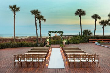 Outdoor wedding area