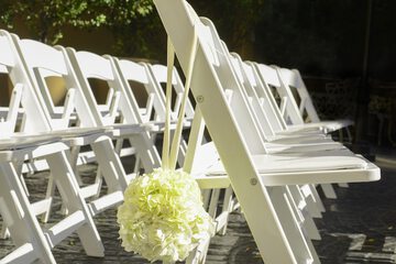 Outdoor wedding area