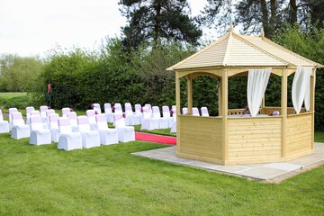 Outdoor wedding area