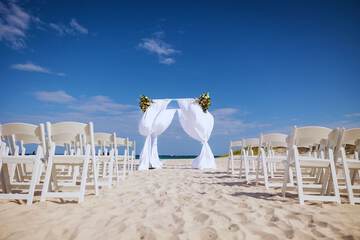 Outdoor wedding area