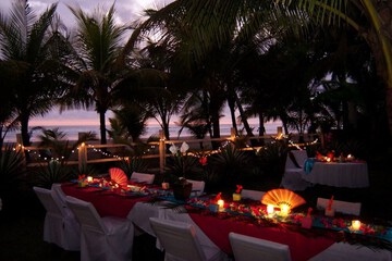 Outdoor banquet area