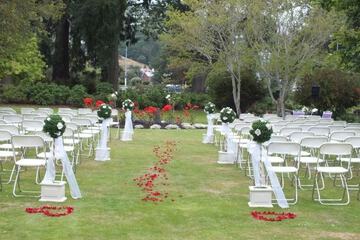 Outdoor wedding area