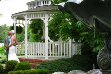 Outdoor wedding area