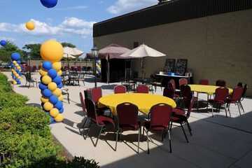 Outdoor banquet area