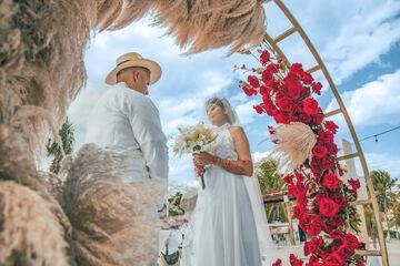 Outdoor wedding area