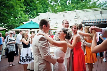 Outdoor wedding area