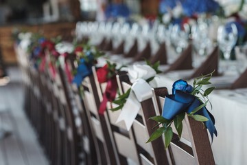 Outdoor wedding area
