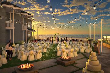 Outdoor wedding area