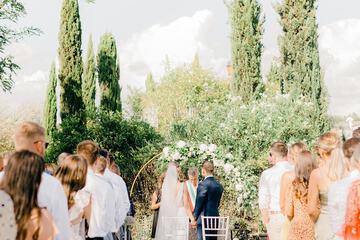 Outdoor wedding area