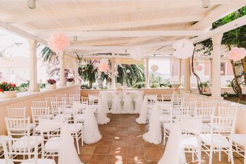 Outdoor wedding area