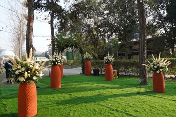 Outdoor banquet area