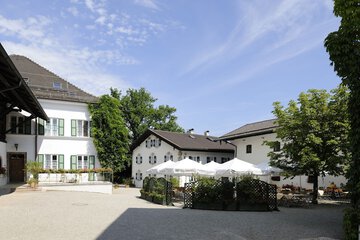 Outdoor banquet area
