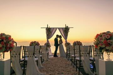 Outdoor wedding area