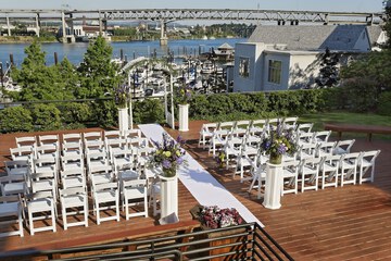 Outdoor wedding area