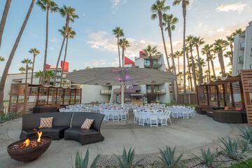 Outdoor banquet area