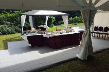 Outdoor wedding area