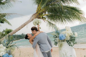 Outdoor wedding area