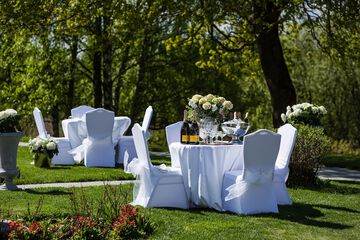 Outdoor wedding area