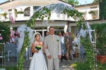 Outdoor wedding area