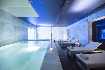 Indoor spa tub