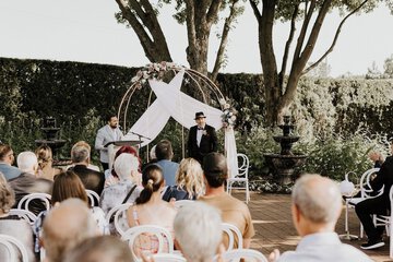 Outdoor wedding area