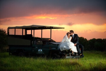 Outdoor wedding area