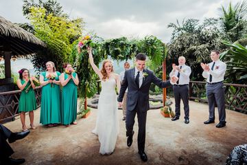 Outdoor wedding area