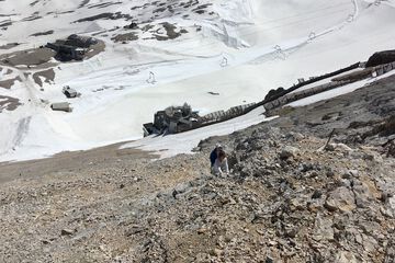 Outdoor rock climbing