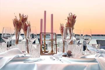 Outdoor wedding area