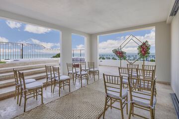 Outdoor banquet area
