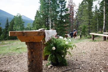 Outdoor wedding area