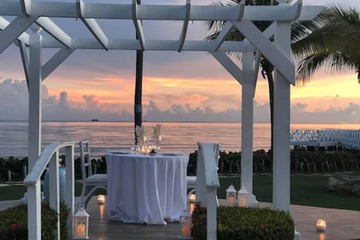 Outdoor wedding area