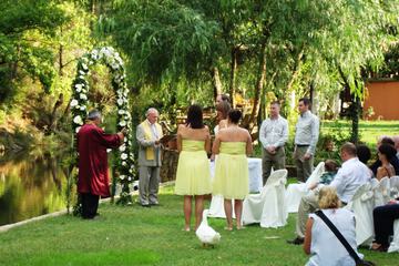 Outdoor wedding area