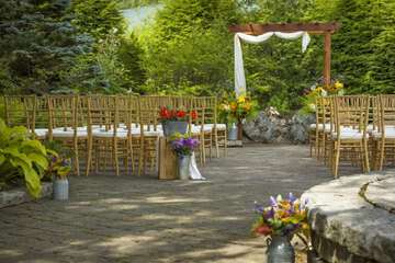 Outdoor wedding area