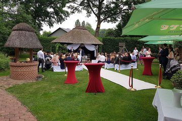 Outdoor banquet area