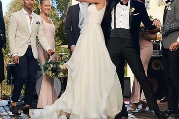 Outdoor banquet area