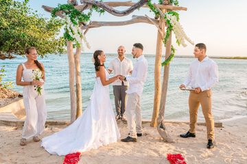 Outdoor wedding area