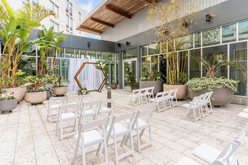 Outdoor wedding area