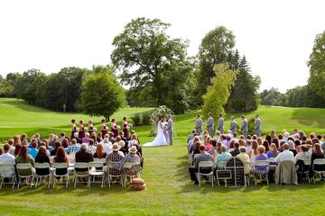 Outdoor wedding area