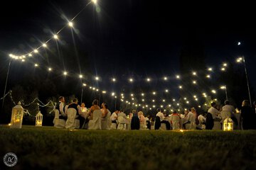 Outdoor banquet area