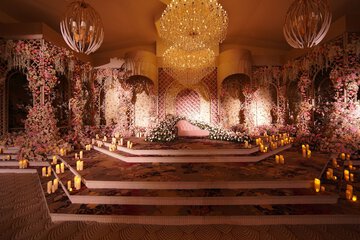 Outdoor banquet area