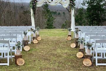 Outdoor wedding area