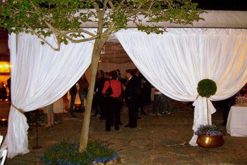 Outdoor banquet area