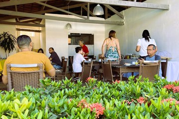 Outdoor banquet area