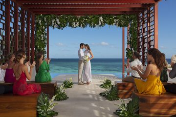 Outdoor wedding area