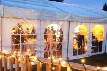 Outdoor wedding area