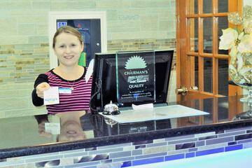 Check-in/check-out kiosk