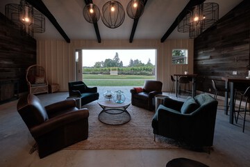 Outdoor banquet area