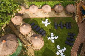 Outdoor banquet area