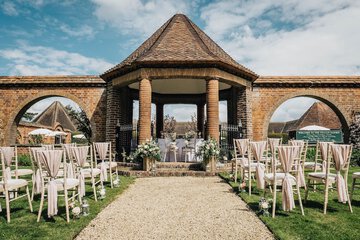 Outdoor wedding area